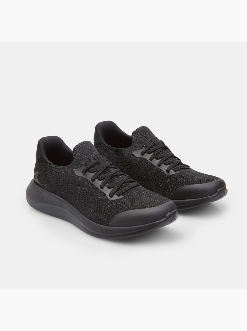 Sneakers slip-on Power avec lacets élastiques Noir - Kiabi