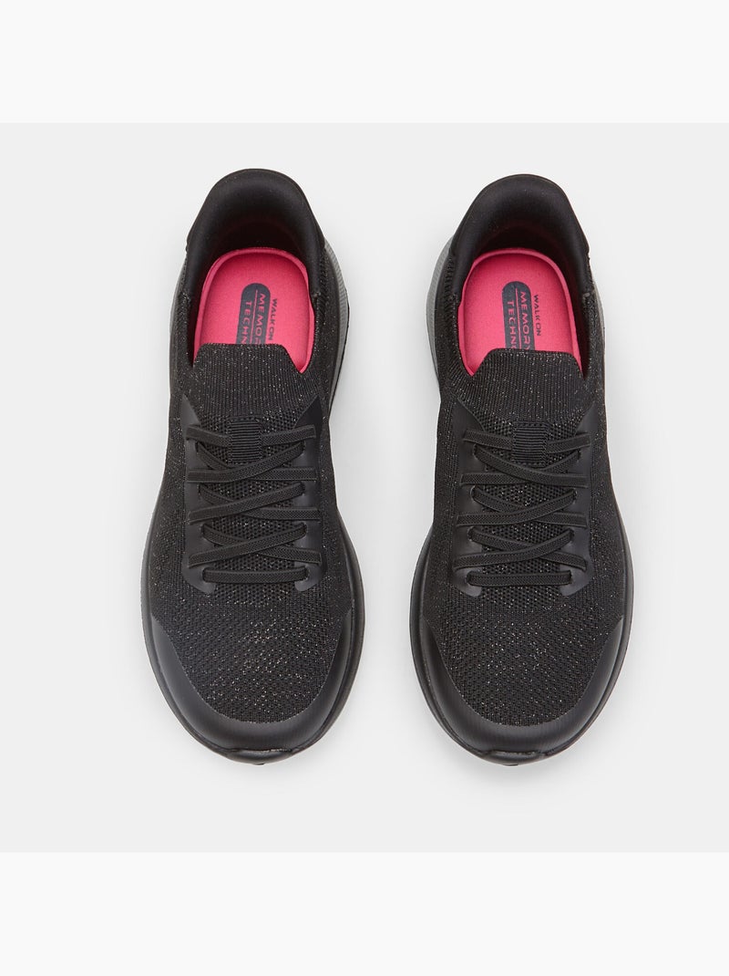 Sneakers slip-on Power avec lacets élastiques Noir - Kiabi