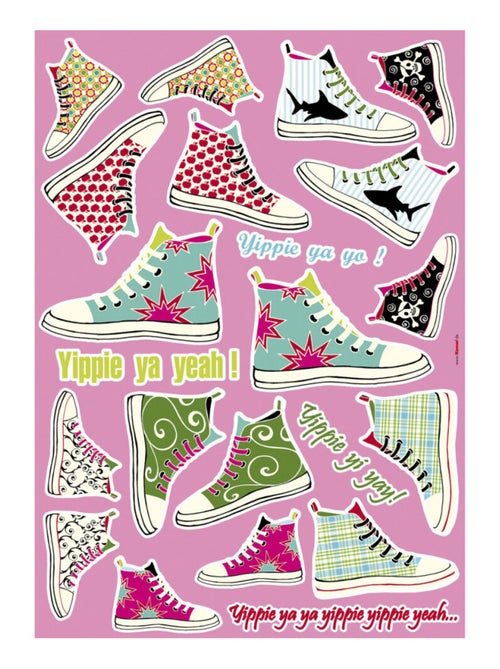 Sneakers, Sticker murale - 50x70 cm - Kiabi