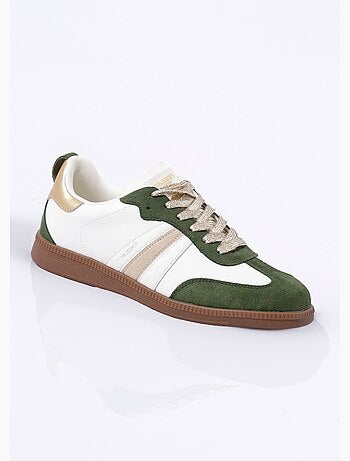 Sneakers style rétro, lacets métallisés - afibel