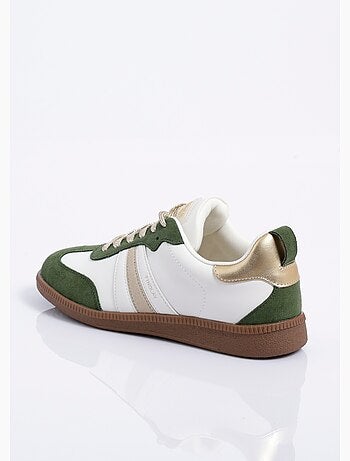 Sneakers style rétro, lacets métallisés - afibel