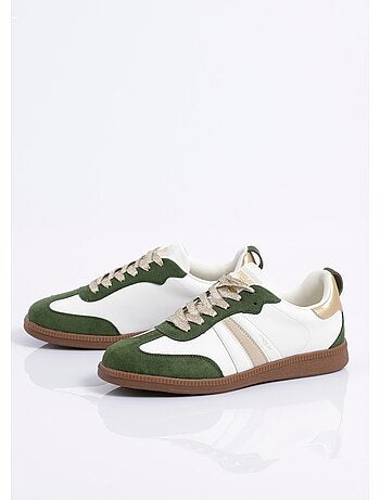 Sneakers style rétro, lacets métallisés - afibel