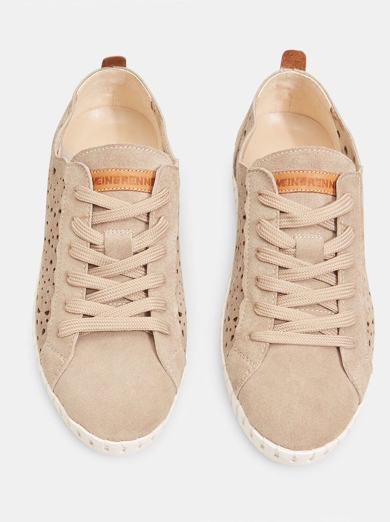Sneakers Weinbrenner en cuir velours ajouré BATA Marron - Kiabi