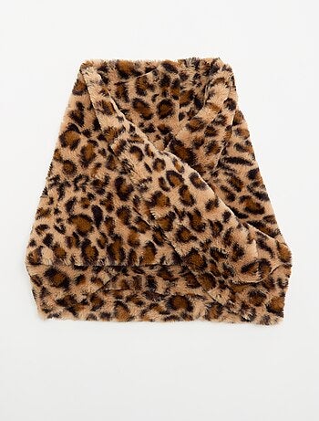 Snood chaud imprimé léopard