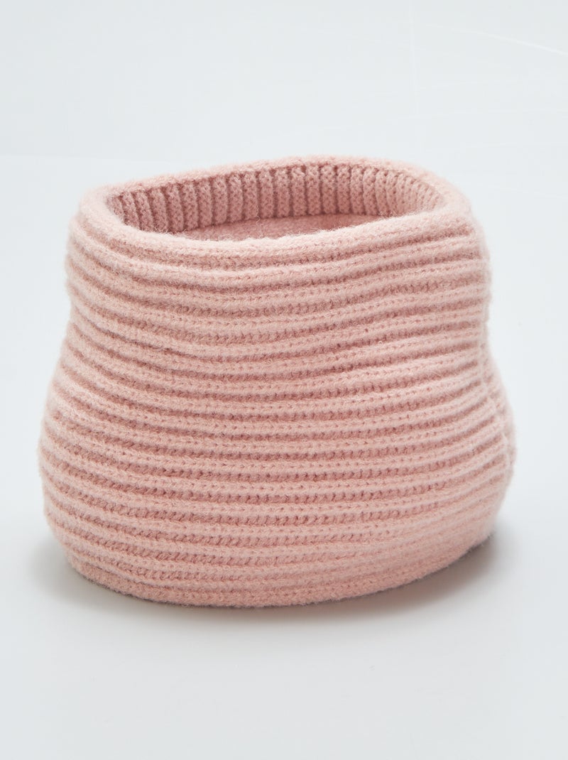 Snood côtelé Rose - Kiabi