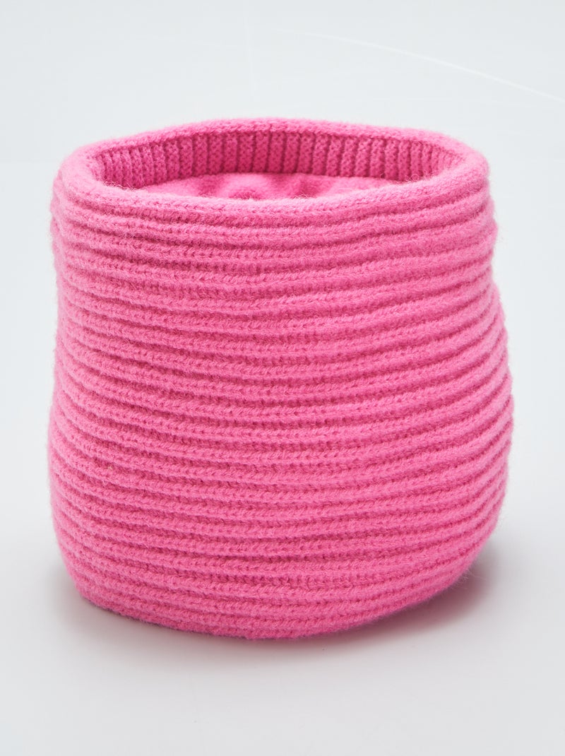 Snood côtelé Rose - Kiabi