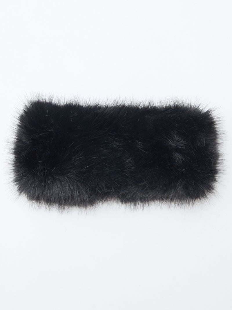 Snood court effet moutonné Noir - Kiabi