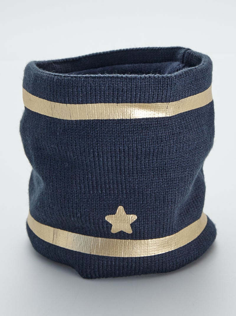 Pull Fille Joules - Bleu Marine - Col Montant 1/4 Zip - Doublure Polaire étoiles - 7-8 Ans (128 Cm)