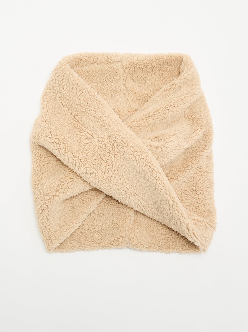 Snood effet moutonné Beige - Kiabi