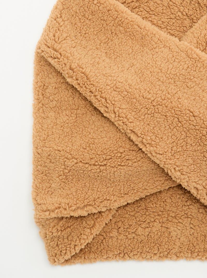 Snood effet moutonné Marron - Kiabi