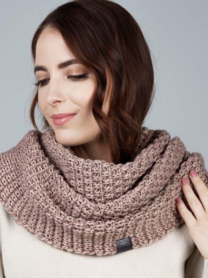 Snood Elixa - Fabriqué en Europe Marron - Kiabi