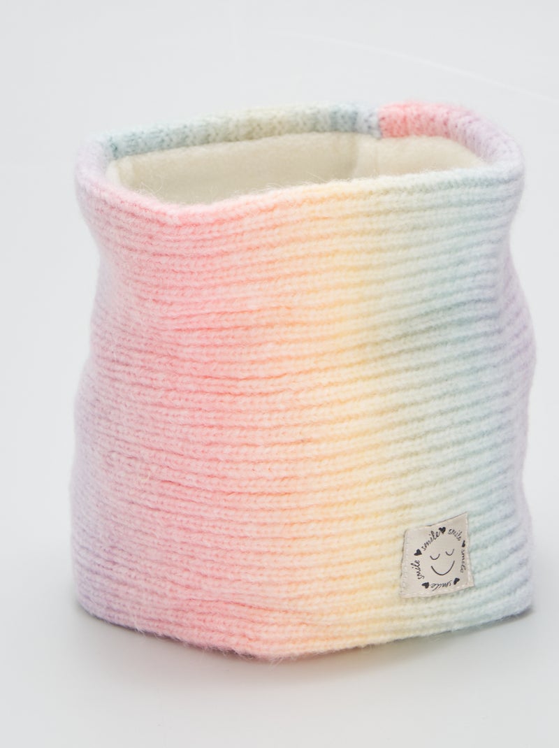 Snood en maille côtelée Multicolore - Kiabi