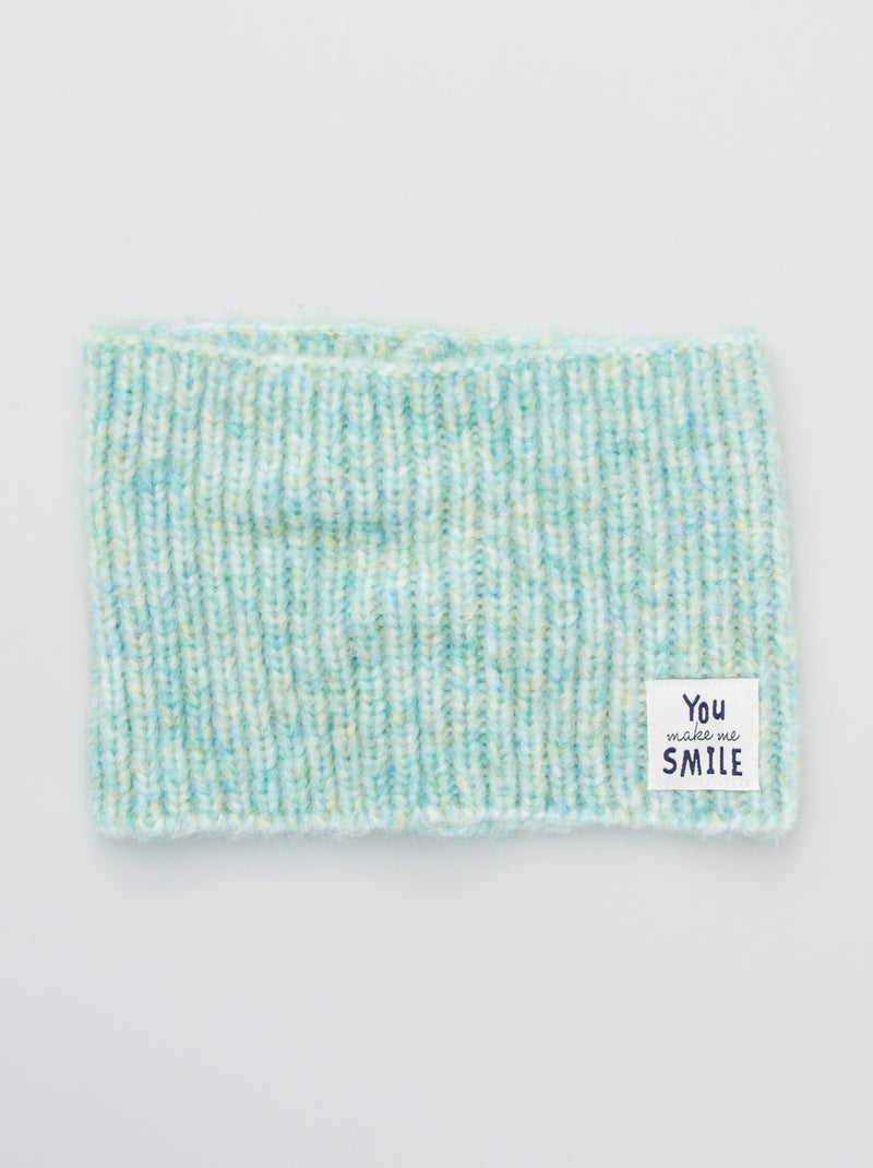 Snood en maille côtelée Vert - Kiabi