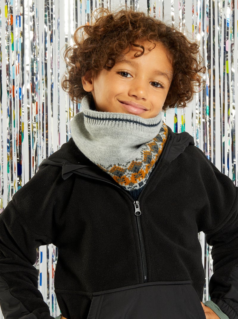 Snood en maille jersey Bleu/gris - Kiabi