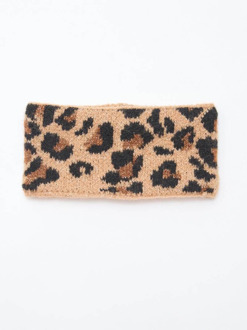 Snood en maille leopard Marron - Kiabi