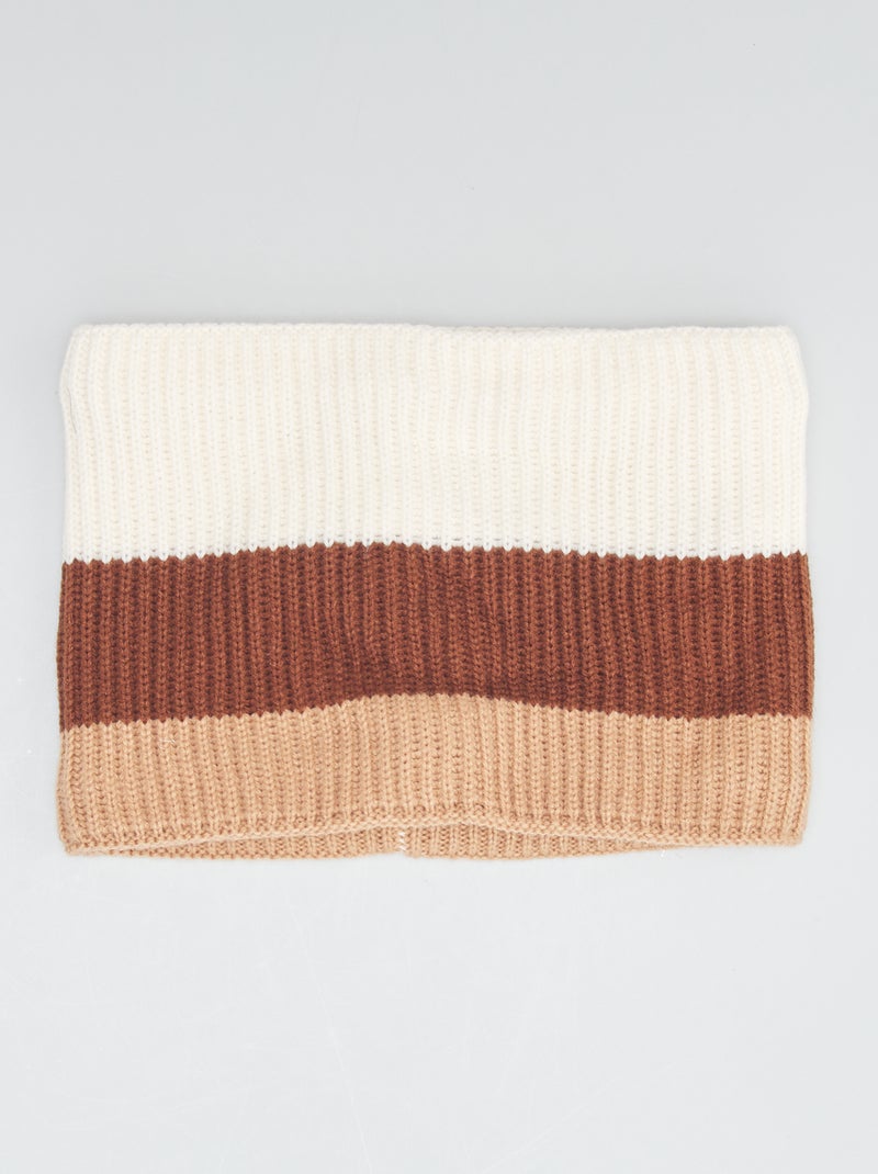 Snood en maille Marron - Kiabi