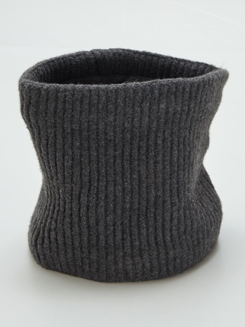 Snood en maille tricot Anthracite - Kiabi