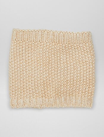 Snood en maille tricot doublé polaire