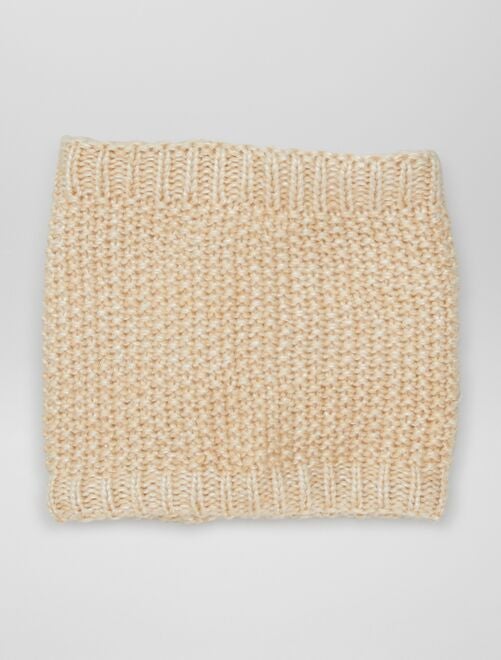 Snood en maille tricot doublé polaire - Kiabi