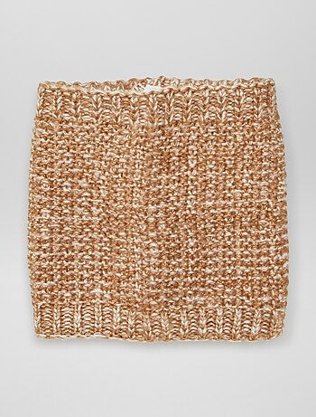 Snood en maille tricot doublé polaire