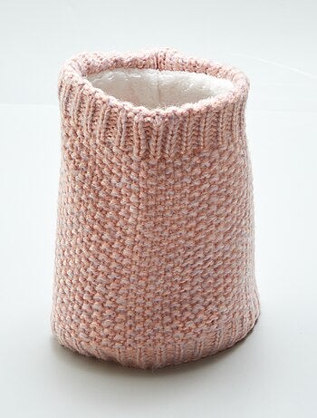 Snood en maille tricot doublé polaire