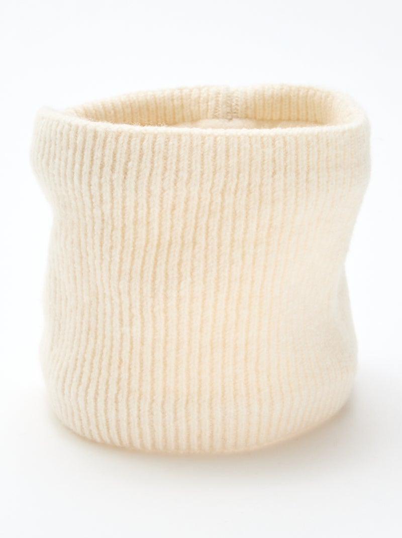 Snood en maille unie Blanc - Kiabi