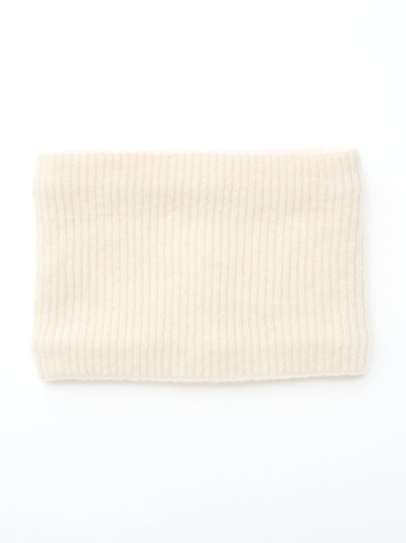Snood en maille unie Blanc - Kiabi