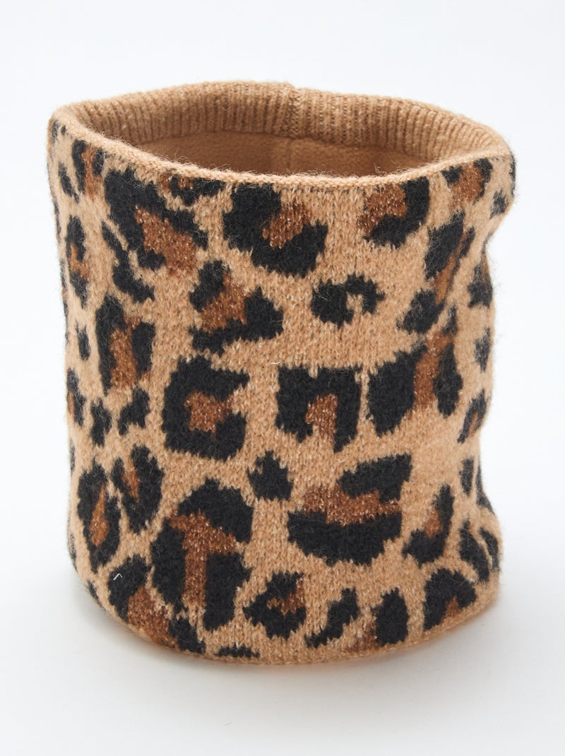 Snood en maille unie Marron - Kiabi