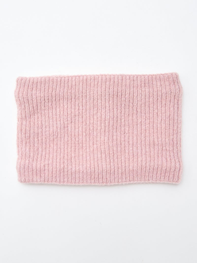 Snood en maille unie Rose - Kiabi
