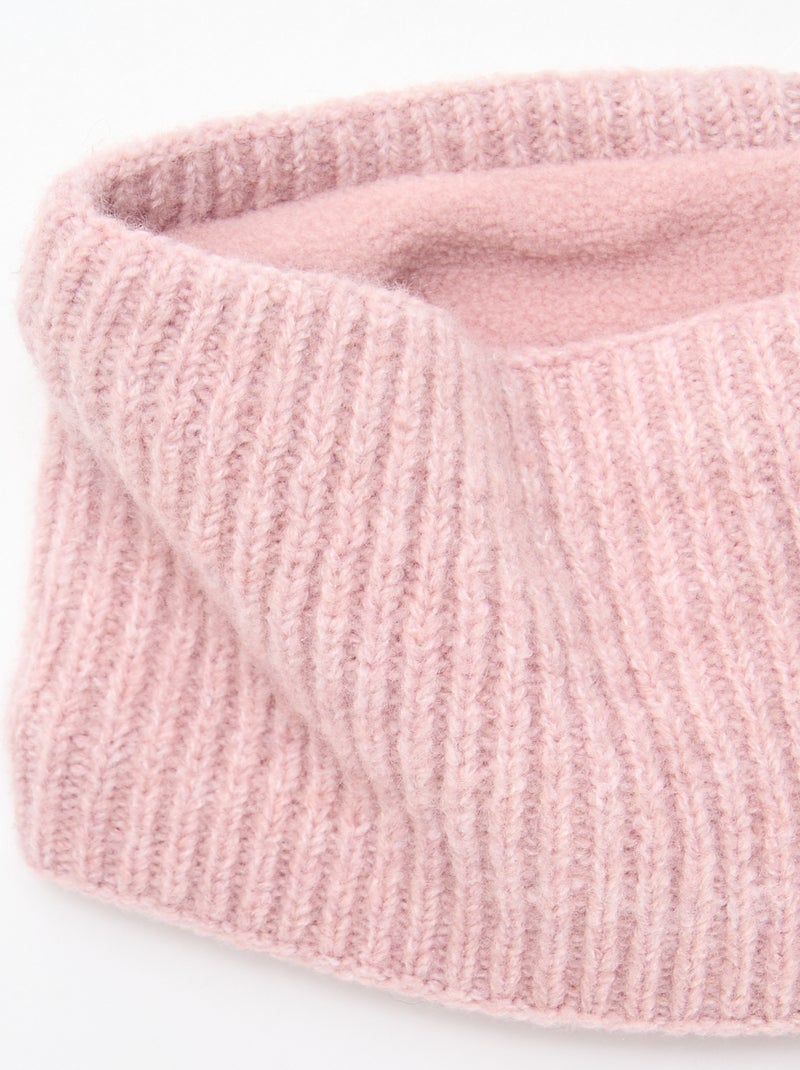 Snood en maille unie Rose - Kiabi