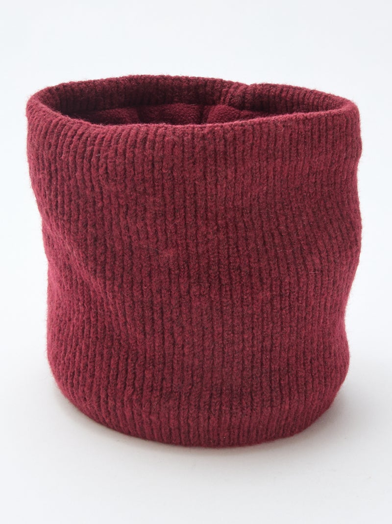 Snood en maille unie Rouge - Kiabi
