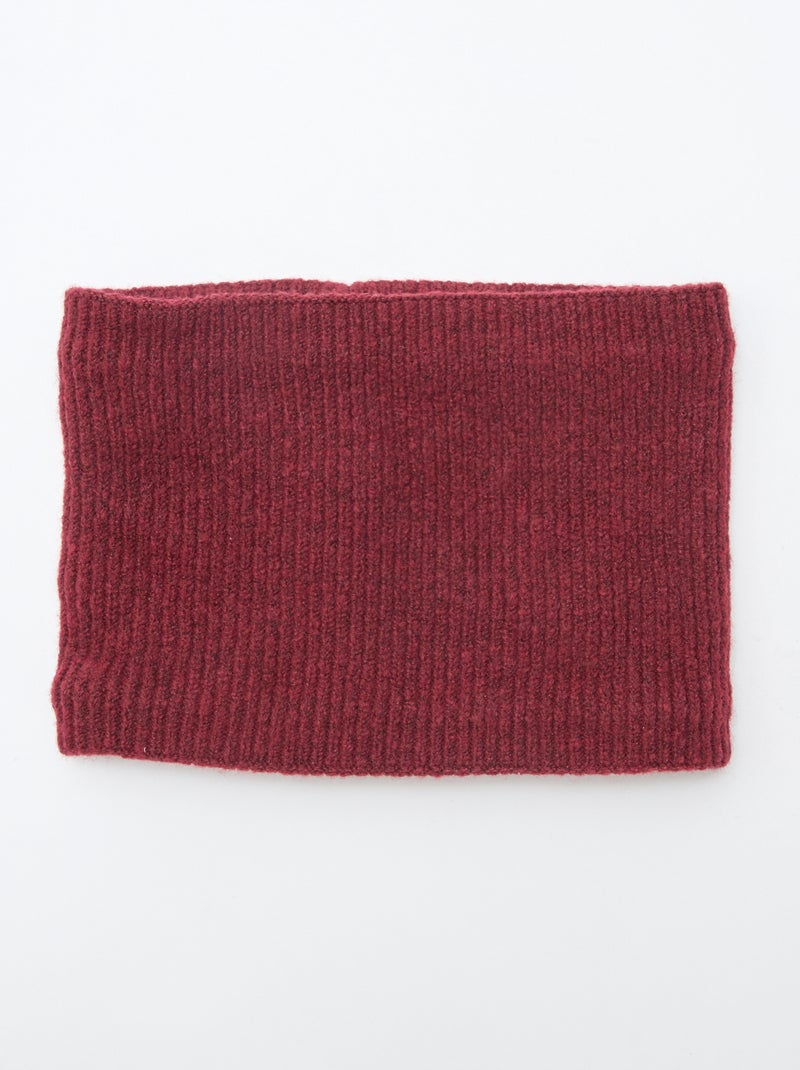Snood en maille unie Rouge - Kiabi