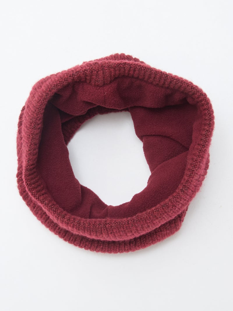 Snood en maille unie Rouge - Kiabi