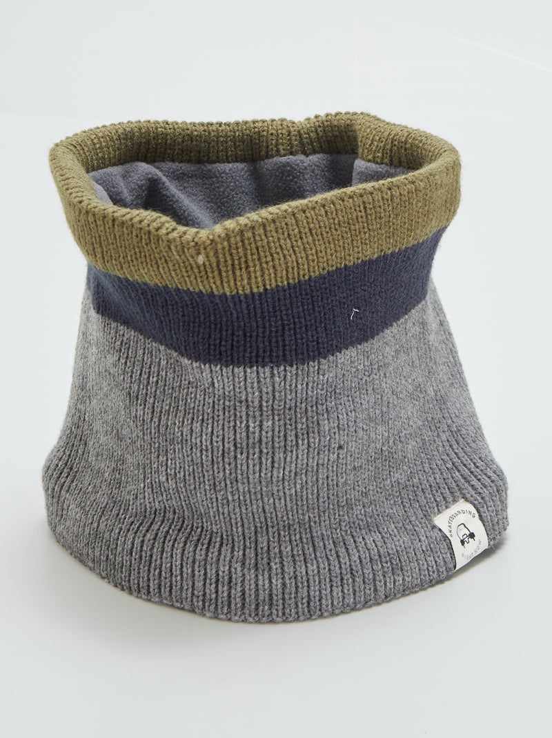 Snood en maille Vert/bleu/gris - Kiabi