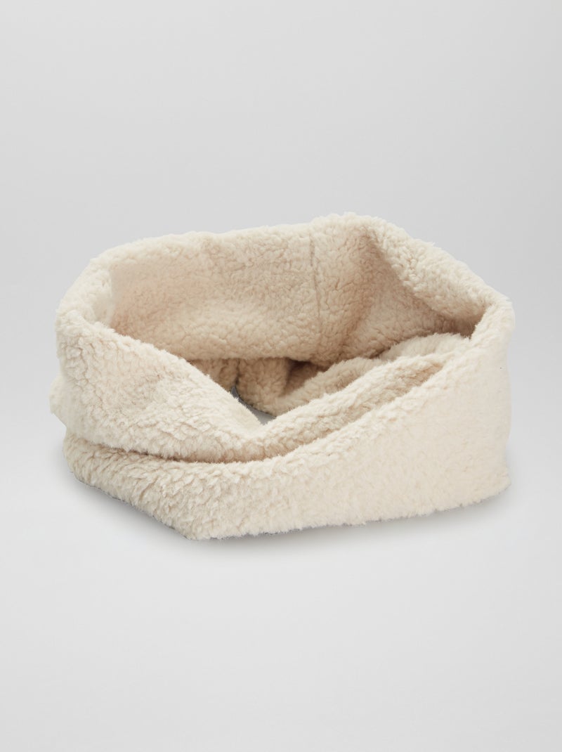 Snood en sherpa Beige - Kiabi