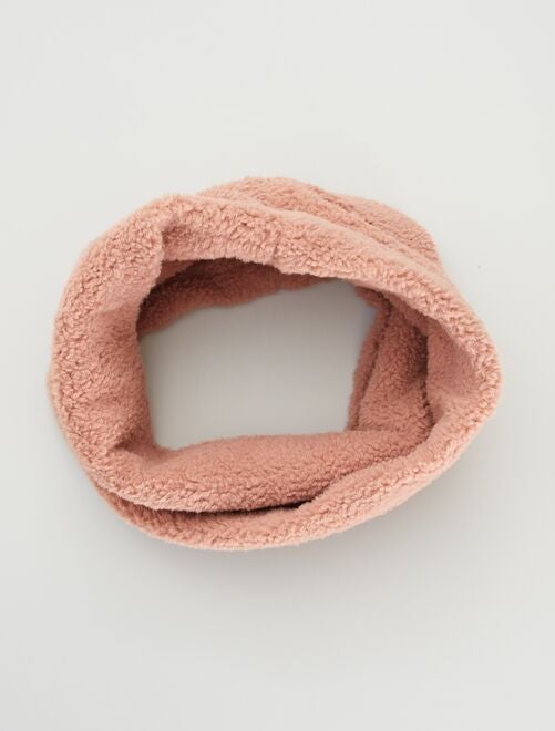 Ensemble bonnet + snood + gants 'Disney' - rose - Kiabi - 14.00€