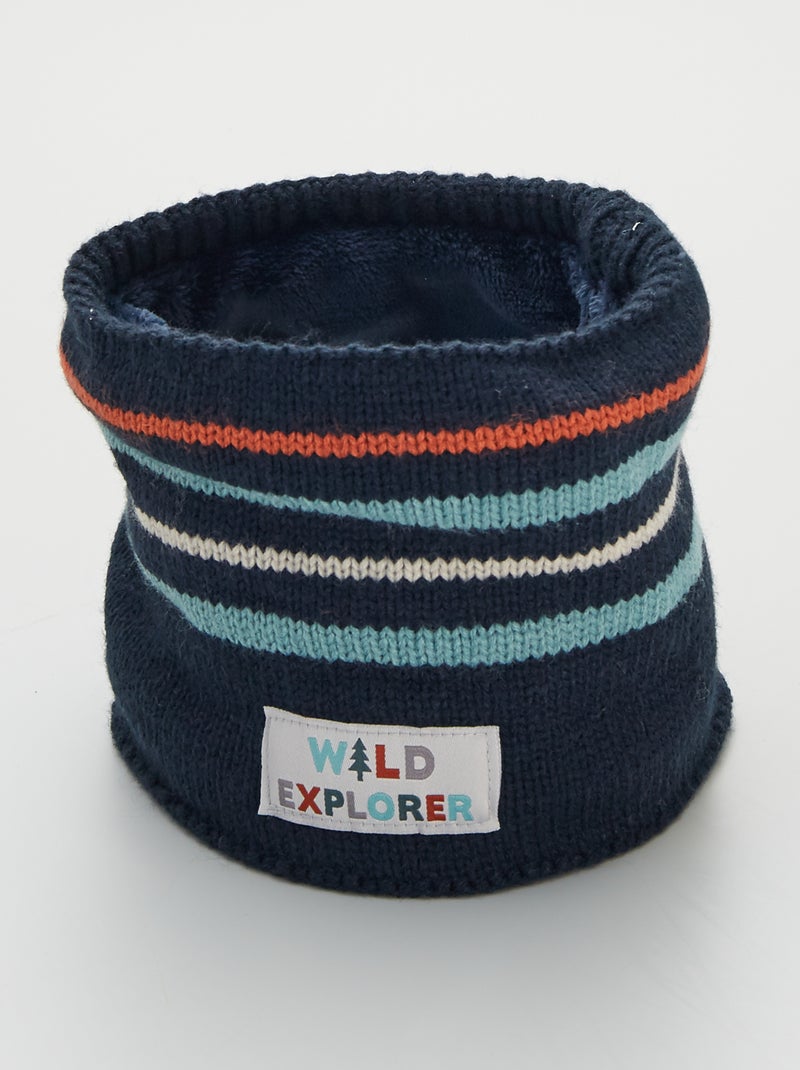 Snood en tricot bleu marine - Kiabi