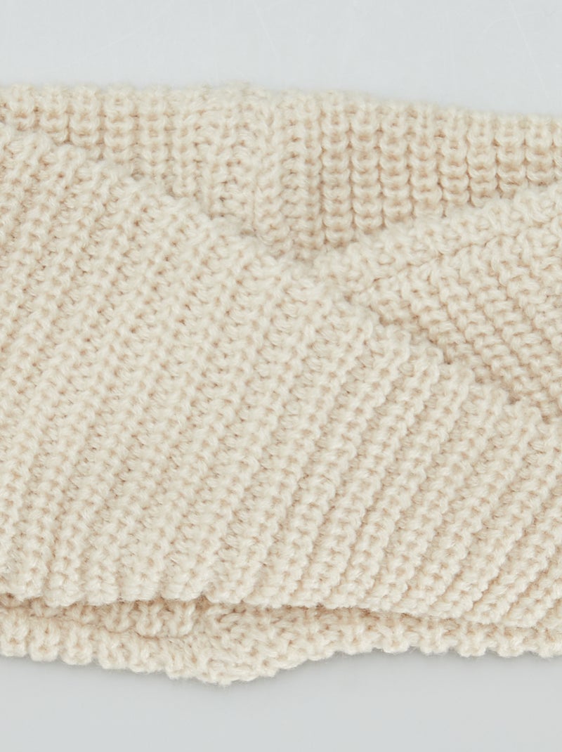 Snood en tricot et torsadé Beige - Kiabi