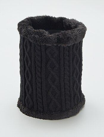 Snood fourré en maille tricot