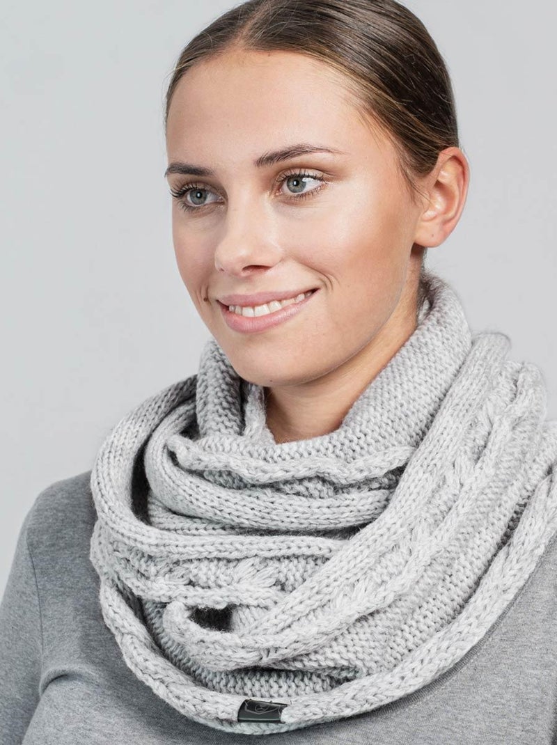 Snood Moyna - Fabriqué en Europe Gris clair - Kiabi