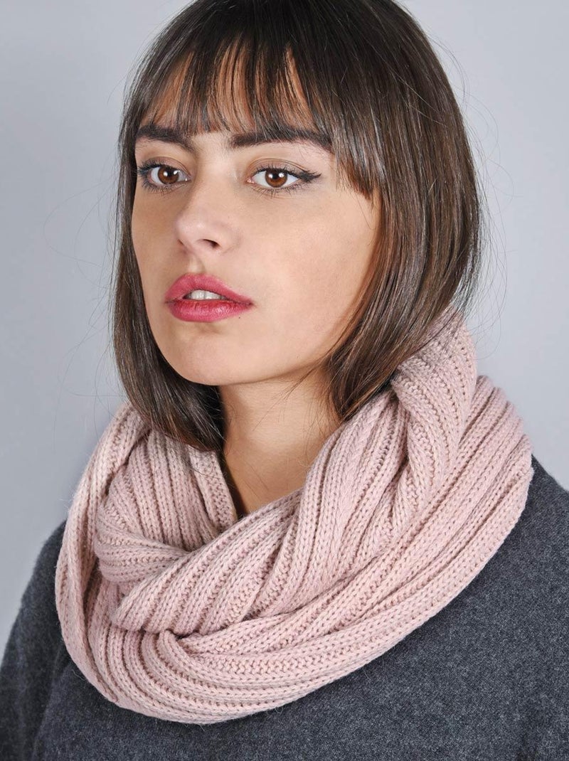 Snood Optima - Fabriqué en Europe Vieux rose - Kiabi