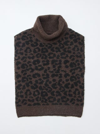 Snood plastron leopard