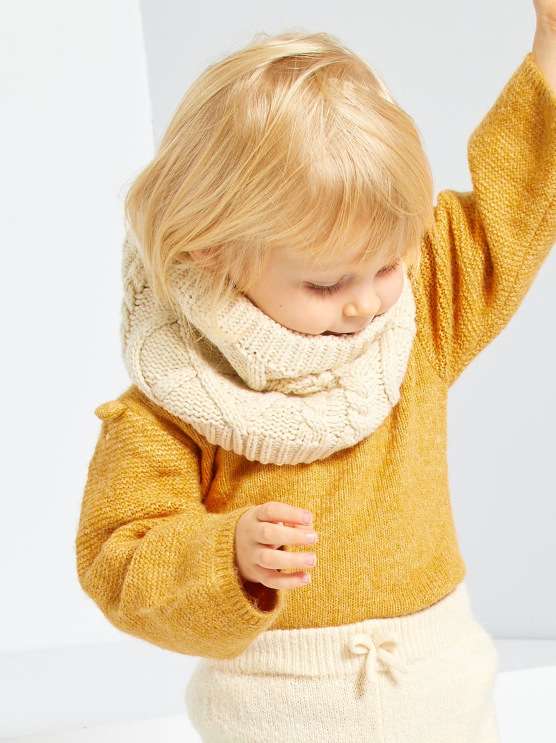 Snood torsades beige rosé - Kiabi