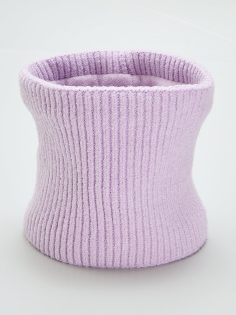 Snood uni en maille tricot Lilas - Kiabi