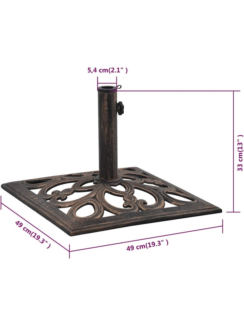 Socle de parasol en fonte Marron - Kiabi