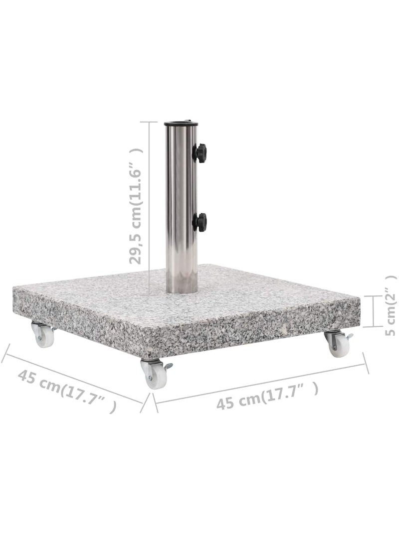 Socle de parasol en granit à roulette Gris - Kiabi