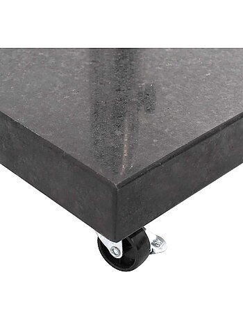 Socle de parasol en granit à roulette