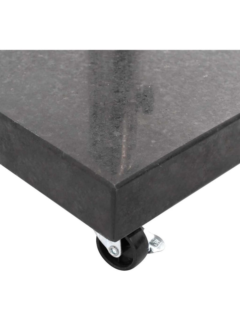Socle de parasol en granit à roulette Noir - Kiabi