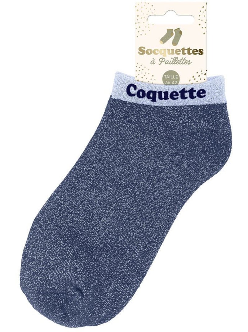 Socquettes à Paillettes - Coquette Bleu - Kiabi
