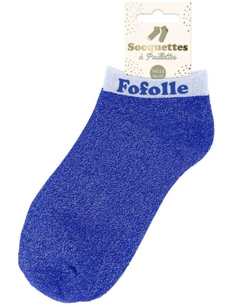 Socquettes à Paillettes - Fofolle Bleu - Kiabi